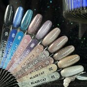 ENIGMANIC, Гель-лак светоотражающий с эффектом кошачий глаз - Blaze Cat №01 (6 мл.)