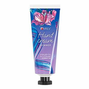 MILV, Питательный крем для рук с живицей и шиммером Golden - Дикие ягоды (70 мл)