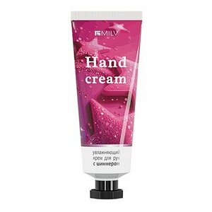 MILV, Крем для рук увлажняющий с шиммером Silver - Дикая вишня (70 мл)
