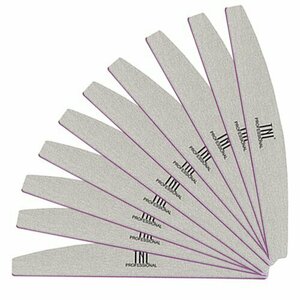 TNl, Пилка для ногтей лодочка 80/120 высокое качество (серая, 10 шт.)