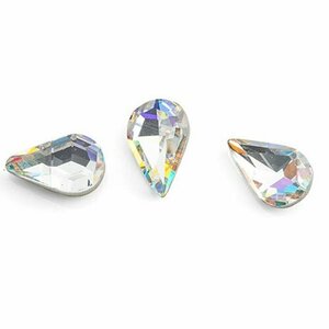 TNL, Стразы для дизайна ногтей - Капля средняя (прозрачные, 10 шт.)