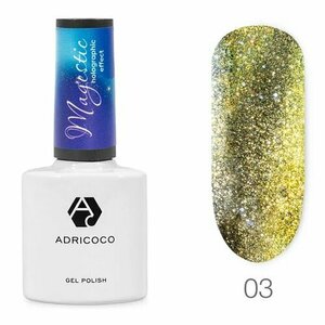 ADRICOCO, Гель-лак Кошачий глаз - Magestic №3 Медовые чары (8 мл)