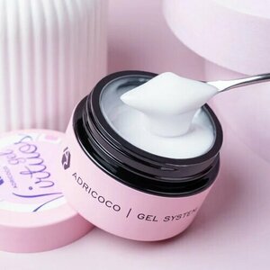 ADRICOCO, Жесткий гель для наращивания и укрепления - Virtuos №2 молочная вуаль (15 мл)