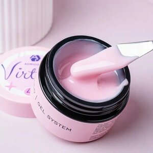 ADRICOCO, Жесткий гель для наращивания и укрепления - Virtuos №4 кремовая роза (15 мл)