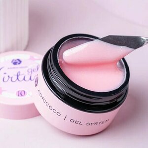 ADRICOCO, Жесткий гель для наращивания и укрепления с шиммером - Virtuos №10 дымчатая роза (15 мл)