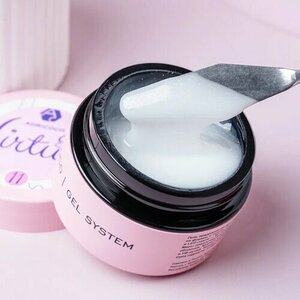 ADRICOCO, Жесткий гель для наращивания и укрепления с шиммером - Virtuos №11 ванильное поппури (15 мл)