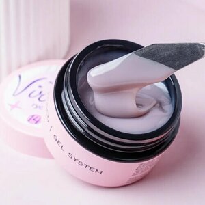 ADRICOCO, Жесткий гель для наращивания и укрепления - Virtuos №14 пепельный нюд (15 мл)