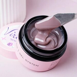 ADRICOCO, Жесткий гель для наращивания и укрепления - Virtuos №16 карамельный шарм (15 мл)