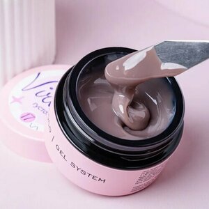 ADRICOCO, Жесткий гель для наращивания и укрепления - Virtuos №17 тыквенный латте (15 мл)