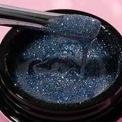 ADRICOCO, Жесткий светоотражающий гель для наращивания - Glam Pop №2 голубая звезда (15 мл)