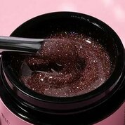 ADRICOCO, Жесткий светоотражающий гель для наращивания - Glam Pop №4 игристая сангрия (15 мл)