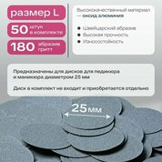 Elnail Pro, Сменные файлы-диски L Titan (180 грит, 50 шт.)