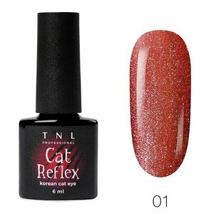TNL, Гель-лак Кошачий глаз - Cat Reflex №1 бордо кэт (6 мл)
