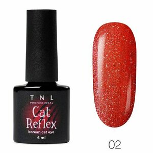TNL, Гель-лак Кошачий глаз - Cat Reflex №2 красный кэт (6 мл)