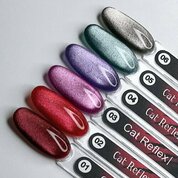 TNL, Гель-лак Кошачий глаз - Cat Reflex №4 фиолет кэт (6 мл)