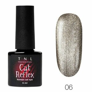 TNL, Гель-лак Кошачий глаз - Cat Reflex №6 серый кэт (6 мл)