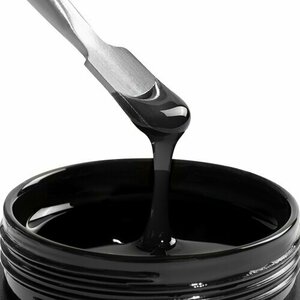 TNL, Гель для наращивания витражный цветной - Glassy Gel №3 графитовый (15 мл)