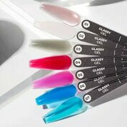 TNL, Гель для наращивания витражный цветной - Glassy Gel №3 графитовый (15 мл)