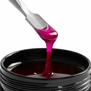 TNL, Гель для наращивания витражный цветной - Glassy Gel №5 фуксия (15 мл)