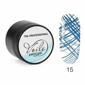 TNL, Voile - Гель-краска для тонких линий паутинка №15 (синий металлик, 6 мл.)
