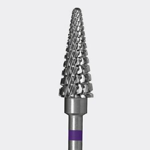 Nail Republic, Твердосплавная фреза конус d-6 мм L15 фиолетовая