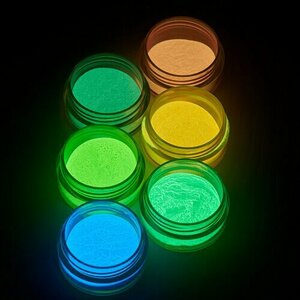 Swanky Stamping, Набор люминесцентных пигментов №01 (6шт)