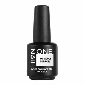 OneNail, Top Coat Mirror - Топ для гель-лака без липкого слоя (15 ml)