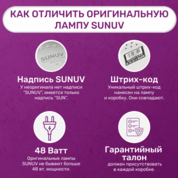 SUNUV, LED/UV-Лампа для сушки ногтей с кварцевыми диодами SUN 4S (черная, 48 Вт, 36 светодиодов)