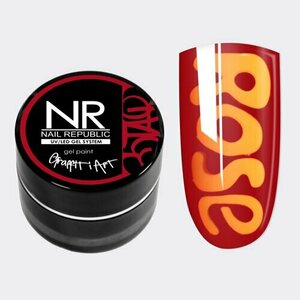Nail Republic, Graffiti Art - Гель-краска для дизайна (красная, 5 гр)