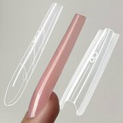 NAVI, Двойные формы для наращивания DoubleForms (миндаль, 300 шт)