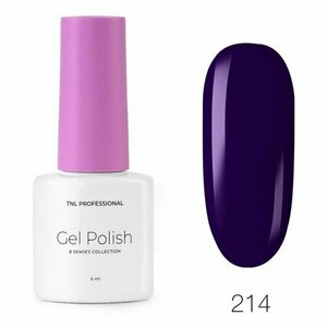 TNL, Гель-лак 8 Чувств Mini №214 - Ночная фиалка (6 мл)