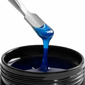 TNL, Гель для наращивания витражный цветной - Glassy Gel №6 лазурный (15 мл)