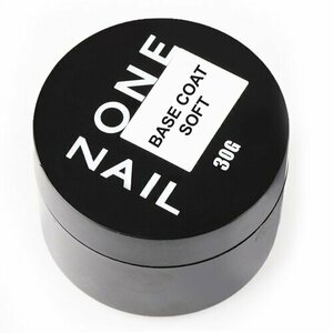 OneNail, Base Coat Soft - Каучуковое базовое покрытие для гель-лака (шайба, 30 ml.)