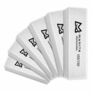 MANITA PROFESSIONAL, Бафик Брусок 150 грит (белый, 10 шт.)