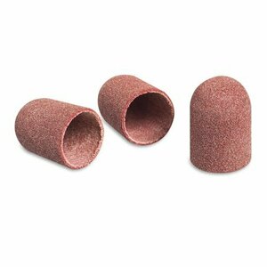 Nail Art, Колпачок шлифовальный на пластиковой основе D-7 (коричневый, 120 грит, 7х13мм, 10 шт)