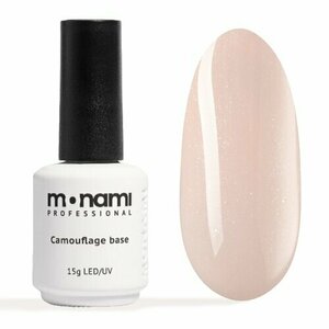 Monami, Rubber Base Natural Shine - Каучуковая камуфлирующая база с шиммером (15 мл)