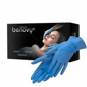Benovy, Перчатки нитриловые одноразовые (голубой, размер: L, 100 шт./50 пар) НДС 22%