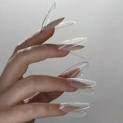 Nail Republic, Верхние формы-сэндвич Натуральный миндаль (120 форм + 120 подложек)