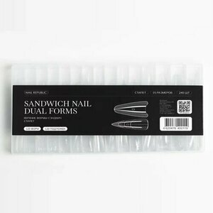 Nail Republic, Верхние формы-сэндвич Стилет (120 форм + 120 подложек)