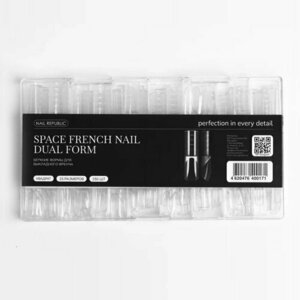 Nail Republic, Верхние формы для выкладного френча Квадрат (150 шт.)
