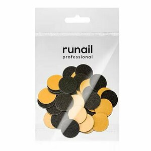 ruNail, Сменные файлы черные №7038 (размер L, 25 мм, 240 грит, 50 шт.)