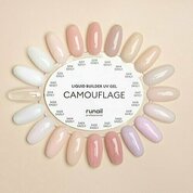 ruNail, Камуфлирующий жидкий Уф-гель самовыравнивающийся №5420 Сияющий лавандовый рассвет (15 мл) (Акция)