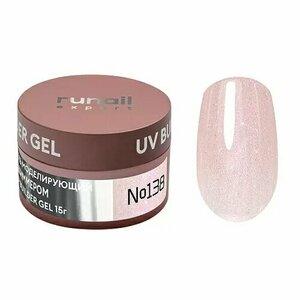 ruNail Expert, UV Builder Gel - Гель моделирующий с шиммером №138 (15 г)