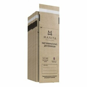 MANITA PROFESSIONAL, Крафт-пакет Пакет бумажный (КРАФТ) для стерилизации (50х170, 100 шт/уп.)