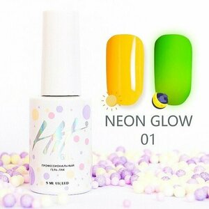 HIT gel, Гель-лак люминесцентный - Neon glow №01 (9 мл)