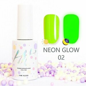 HIT gel, Гель-лак люминесцентный - Neon glow №02 (9 мл)