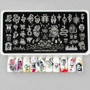 Swanky Stamping, Пластина для стемпинга №096 (6х12 см.)