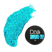 Diva, Glitter gel - Гель-лак для дизайна №6 (5 мл.)