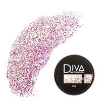 Diva, Glitter gel - Гель-лак для дизайна №8 (5 мл.)