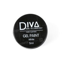 Diva, Gel Paint - Гель-краска, белая (5 мл.)